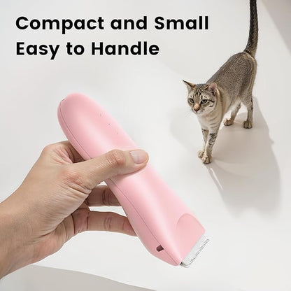 Dog Clippers Pet Grooming Kit, Low Noise Dog Hair Trimmer for Grooming Cordless Pet Shaver with LED Light for Dogs Cats Animals