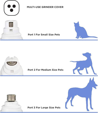 Home Zone Pet Electric Grinder Nail Trimmer, White