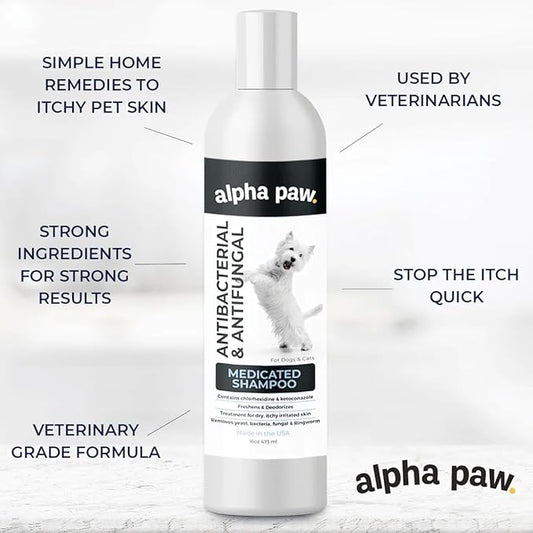 Dog Shampoo - Soothing Skin Support & Deep Deodorizing Formula for Dogs & Cats - Hot Spot Aid, Itch Relief & Dandruff Care - 16oz