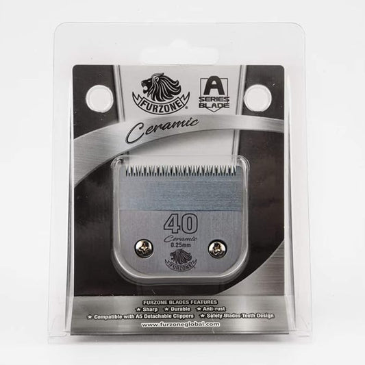 Detachable Ceramic Blade - Size 40 Blade 1/100", Made of High-Tech Ceramic Materials, Compatible with Most Andis, Oster, Wahl A5 Clippers