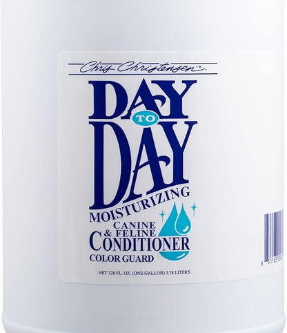 Chris Christensen Day to Day Ultra Concentrated Dog Conditioner, Makes up to 8 Bottles, Groom Like a Professional, Moisturizing, All Coat Types, for Daily Use, Made in USA, 1gal