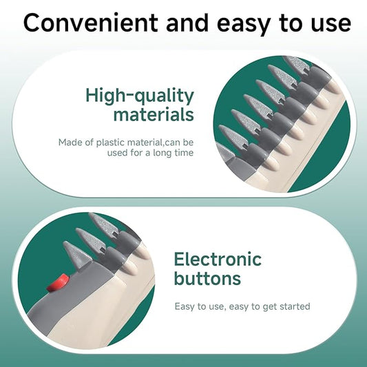Mata-Ways Lifweb E-Comb e Comb for Dogs Cats，Glosrity 2025 2 In 1 Electric Pet Dog Hair Trimmer (1 PCS)