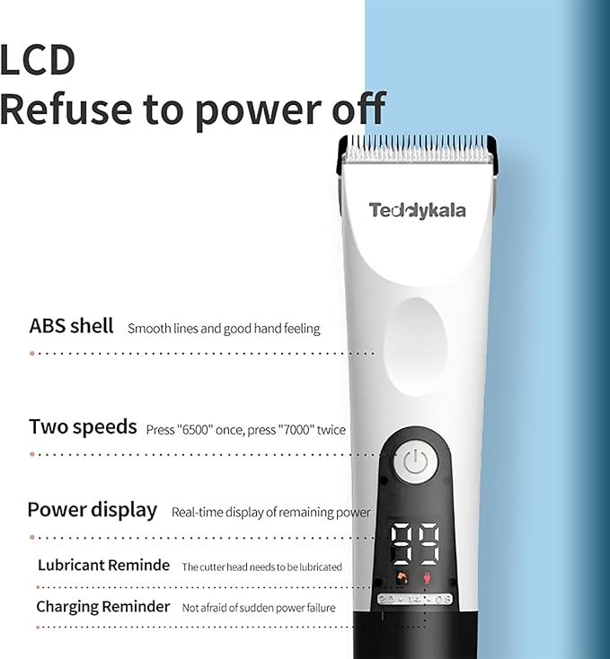 Dog Clippers Adopting Sheep Shears Standards,33 Tooth Blade Dog Shaver, 2200mAh Rechargeable Hair Clipper for Dog,Professional Pet Hair Clipper for Dogs Cats Animals (Gold)