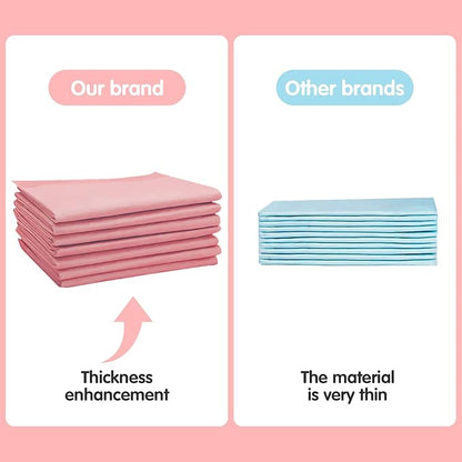 BinetGo Pink Disposable Pee Pads for Dogs, 50 Count 28” x 36” XX-Large Wee Wee Pads for Dogs Urine, Extra Absorbent Unscented Puppy Pads, Pet Training Pads for Dogs, Pink Doggy Pee Pads for Indoors