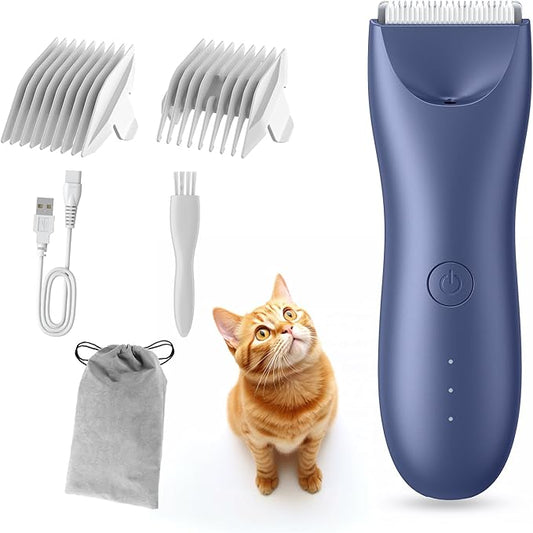 Dog Clippers Pet Grooming Kit, Low Noise Dog Hair Trimmer for Grooming Cordless Pet Shaver with LED Light for Dogs Cats Animals