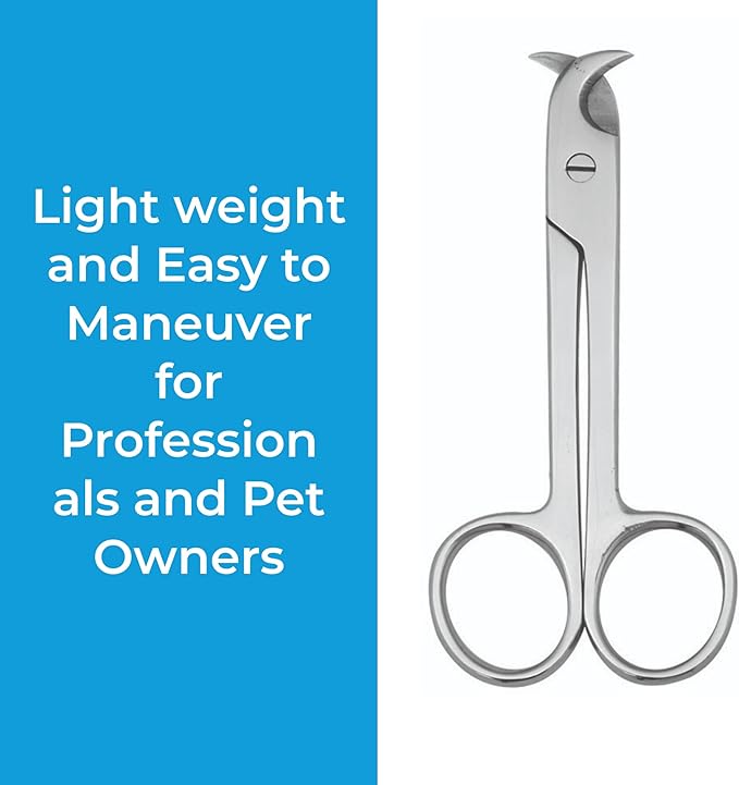 4.5" Dog Nail Scissors – Stainless Steel Clippers and Trimmers for Pets | Professional Grooming Tool for Precise and Safe Nail Trimming