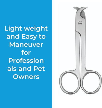 4.5" Dog Nail Scissors – Stainless Steel Clippers and Trimmers for Pets | Professional Grooming Tool for Precise and Safe Nail Trimming
