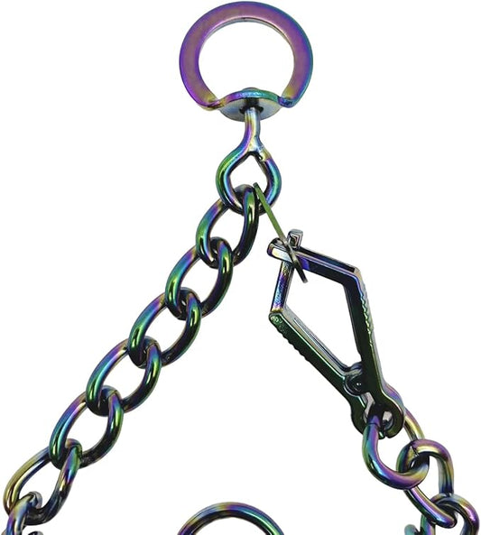 No Pull Dog Collar Adjustable Quick Release Dog Training Collar with Quick Release Buckle for Small Medium Large Dogs (Rainbow Color, XL)