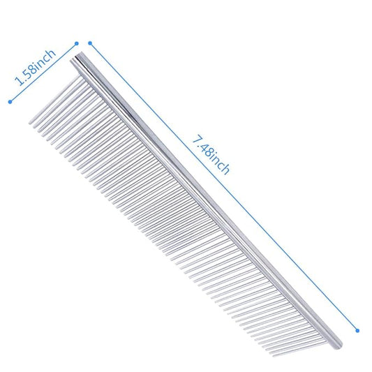 Fur Grooming Comb,Metal Comb Stainless Steel Dog Cat Neccessories