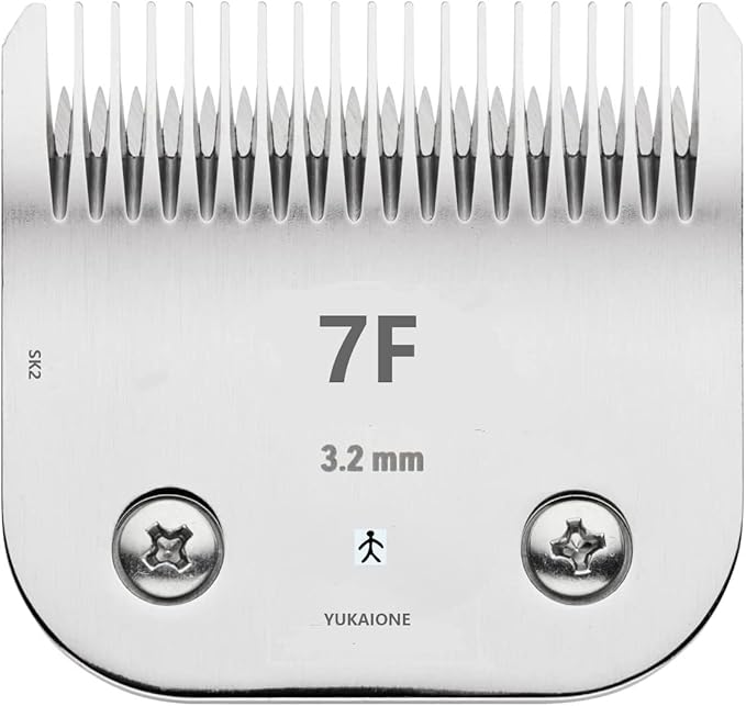 Detachable Pet Dog Grooming Clipper Blades,Compatible with Andis Size-7FC Cut Length 1/8"(3.2mm),Compatible with Oster A5,Wahl KM Series Clippers
