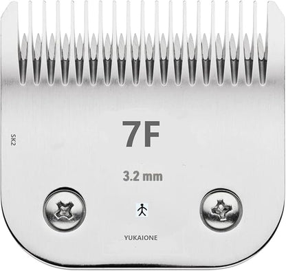 Detachable Pet Dog Grooming Clipper Blades,Compatible with Andis Size-7FC Cut Length 1/8"(3.2mm),Compatible with Oster A5,Wahl KM Series Clippers