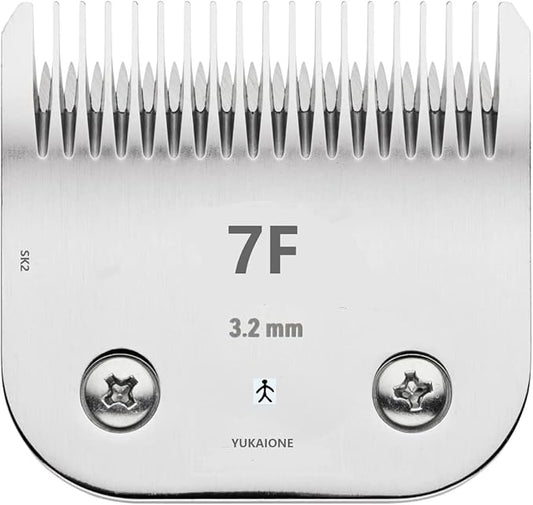 Detachable Pet Dog Grooming Clipper Blades,Compatible with Andis Size-7FC Cut Length 1/8"(3.2mm),Compatible with Oster A5,Wahl KM Series Clippers