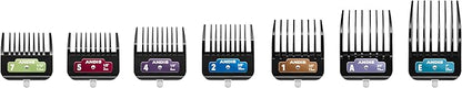Andis 562014 Premium Clip Animal Comb Set – Built with Plastic, Includes 7 Color Coded Combs of Different Sizes, Metal Clip to Attach Comb - Fits Ultra Edge & Ceramic Edge Blades, Multicolor