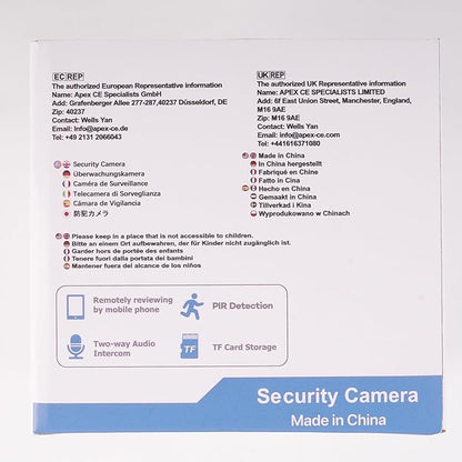 COCOCAM 2K Indoor Pan/Tilt Security Camera with 5200mAh Battery, WiFi Camera,Wireless for Baby Monitor/Pet/Home Security, AI Recognition, PIR Human Detection, 2.4G WiFi (White)