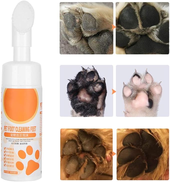 Dog Cleaner, Dog Claws Clean Foam, Pet Foot Cleaning Foam, Washing Foam, Pet Foot Care for Dogs Cats General