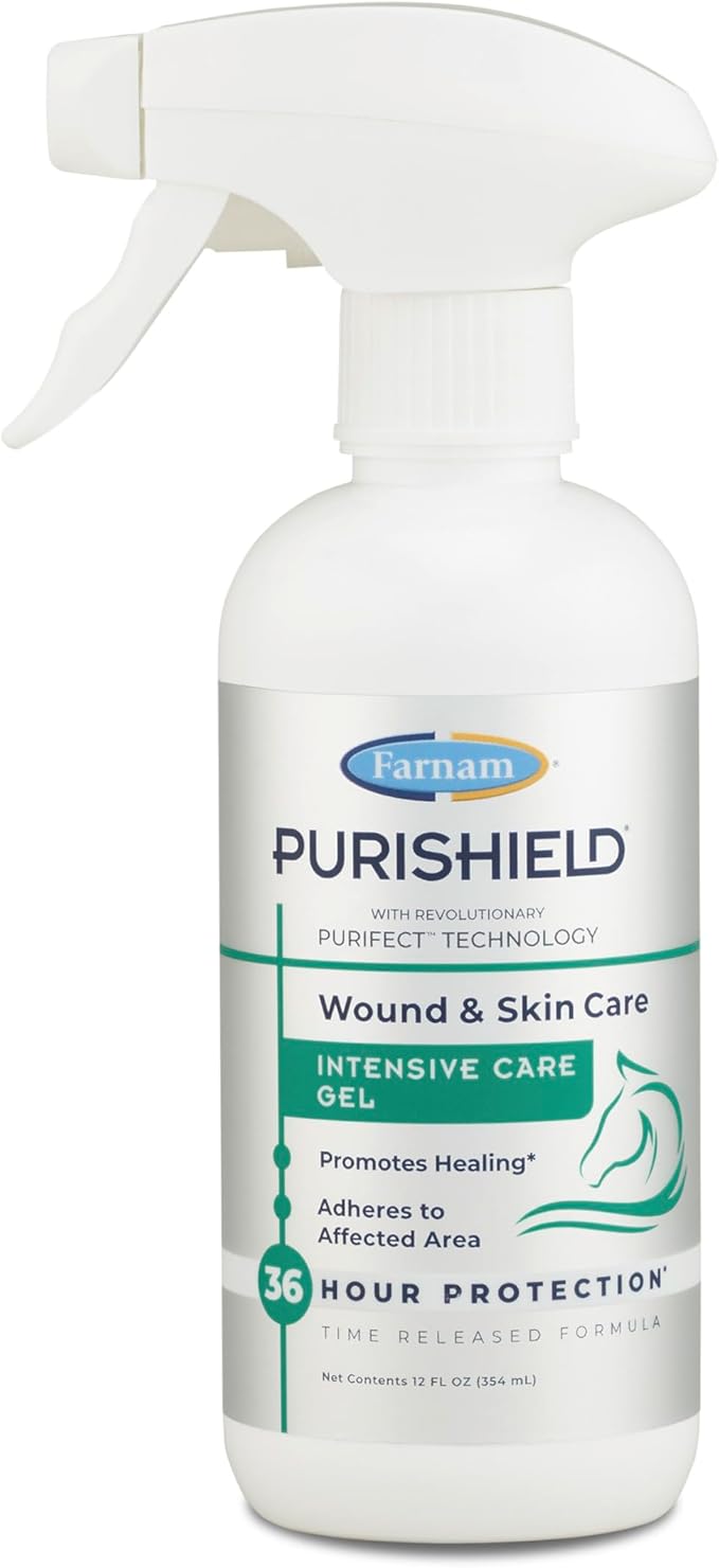 Farnam Purishield Intensive Care Gel, Promotes Healing*, Relief, Protection for 36 Hours*, for Wounds on Horses, Dogs, Cats & Livestock
