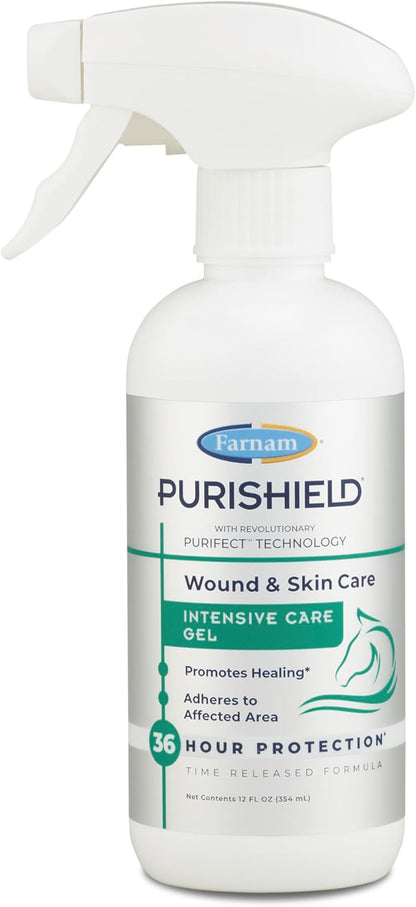 Farnam Purishield Intensive Care Gel, Promotes Healing*, Relief, Protection for 36 Hours*, for Wounds on Horses, Dogs, Cats & Livestock