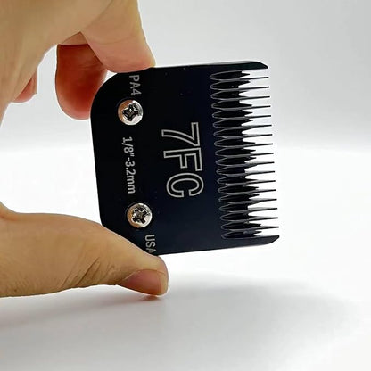 Detachable Steel Pet Dog Clipper Blades, Size-7FC, Compatible with Andis Cut Length 1/8"