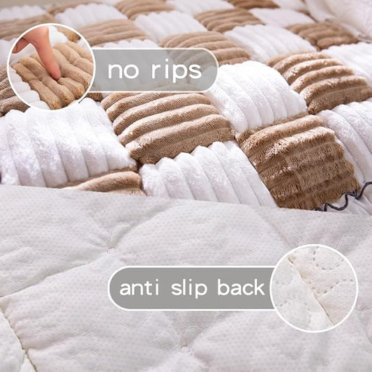 Pet Couch Cover, Couch Cover for Dogs Washable,Durable Pet Couch Covers for Sofa,Pet Friendly Sofa Protector, Large Dog Furniture Shield, Easy Clean Dog Couch Cover(27.6X82.7In,Light Coffee)