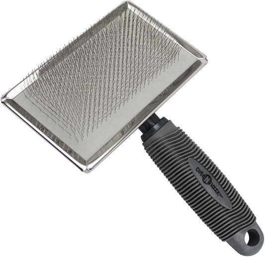 Premium Pet Slicker Brush for Cats & Dogs Shedding Tool, Grey, Small