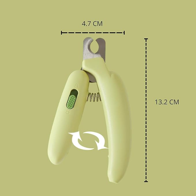 Cat & Dog Pet Nail Clipper - Razor Sharp & Durable Stainless-Steel Blade - Sturdy Non Slip Handles - Professional and Easy at-Home Grooming Tool for All Pets (Green)