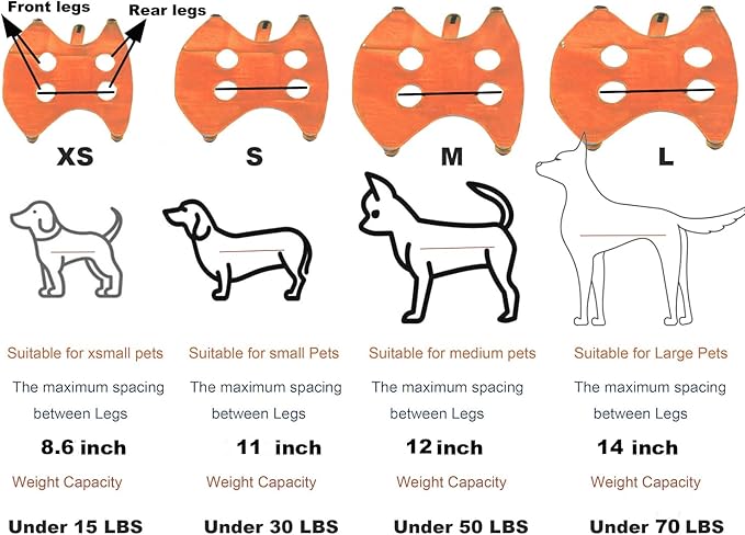 Dog Grooming Hammock with Flea Comb and Dog Nail Clipper, Pet Dog Grooming Hammock Harness with Cat Nail Clipper, Nail File and Dog Brush, Dog Sling for Nail Clipping/Nail Trimming (L, Orange)