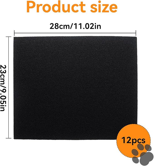 Klmnop 12 Pcs Self-Adhesive Dog Nail Scratch Replacement Pad, Sandpaper Board with Sticky for Dog Cat Nail Care, Trim, File Claw Care(11×9 Inch)