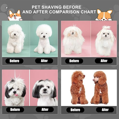 Dog Grooming Clippers, Professional Dog Clipper for Thick Coat Low Noise with Guard Combs Brush,2 Speeds Heavy Duty Design for Thick Heavy Coats,Dogs,Cats,Sheep Animal Haircut
