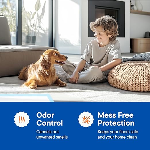 Puppy Pads Pet Pee Pads 23"x36" [200-Count] Pet Training Disposable Pads, Medium Breed Pad, Leak-Proof, Bulk Case Pack - for Cocker Spaniels, Beagles, French Bulldogs, Heavy Duty Surface Protector