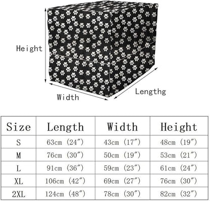 Morezi Dog Crate Cover for Wire Crates, Heavy Nylon Waterproof, Fits Most 25" inch Dog Crates, Easy to Put On, Take Off, and Adjust - Cover only - Black - Small