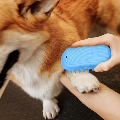 Silicone Dog Bath Brush Soft Tpe Dog Shampoo Scrubber for Bathing Grooming Gentle for Dogs Cats Non-slip Grip Removes Loose Hair Versatile for Massaging Washing