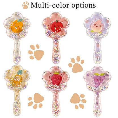 Soft Dog Brush for Small Dogs | Gentle Puppy Brush for Yorkies, Shih Tzus, Maltipoos & Maltese | Pet Hair Removal Brush with Soft Bristles | Dog Brush for Shedding (Pink Apple)