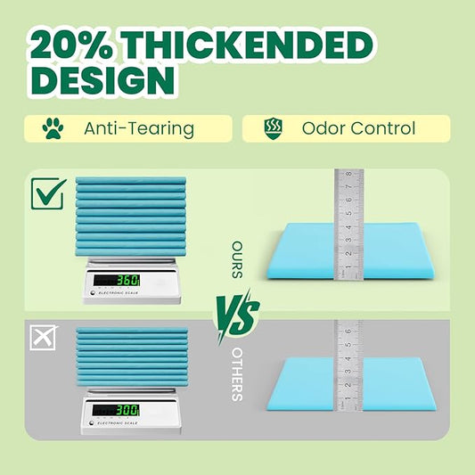 IMMCUTE Heavy Duty Puppy Pee Pads 22"x23"-100 Count | Dog Pee Training Pads Super Absorbent & Leak-Proof | Disposable Pet Piddle and Potty Pads for Puppies | Dogs | Doggie| Cats | Rabbits