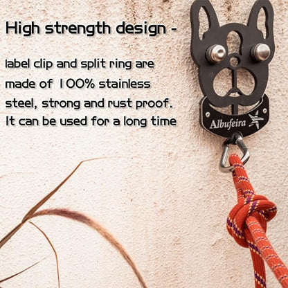 2-Pack Pet Tag Clips, Stainless Steel Dog Tag Quick Clips, Perfect for Dogs/Cats for Collar and Harness