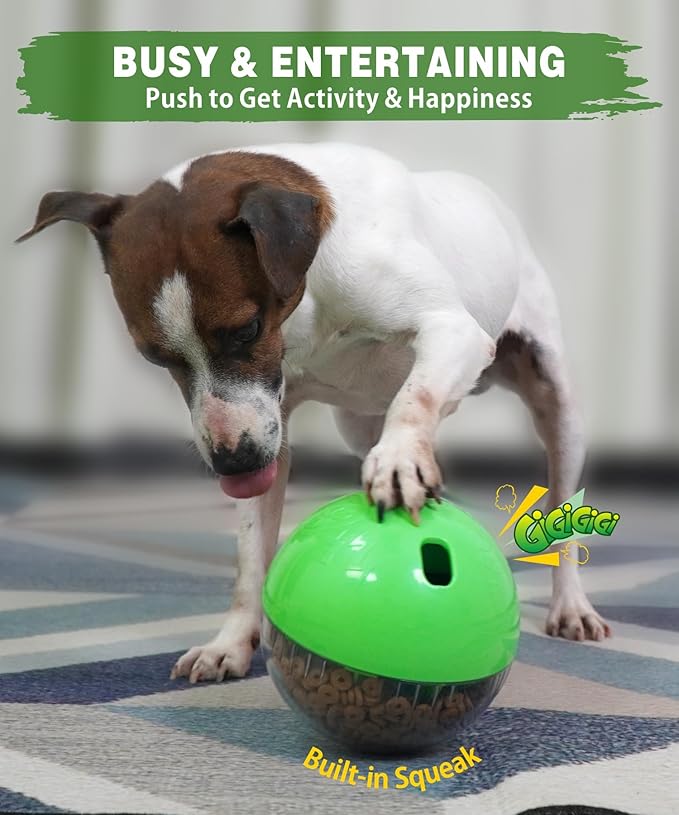 Interactive Dog Treat Toy, Mental Stimulation and Enrichment, Green