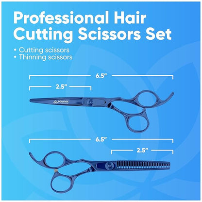 Equinox Professional Hair Scissors Set - Barber & Thinning Shears for Cutting & Grooming, Premium Japanese Stainless Steel Scissors