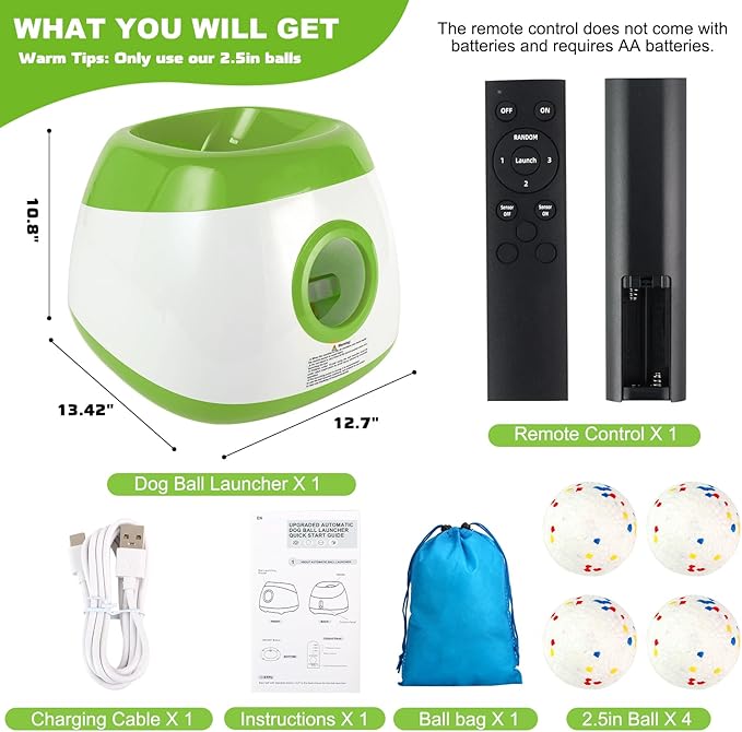 Automatic Ball Launcher for Dogs (Old Green)