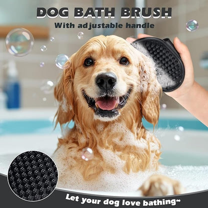 3PCS Premium Dog Grooming Kit - I Deshedding Brush & Metal Comb for Dogs & Cats (White Black)