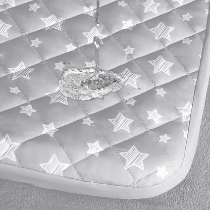 Dog Bed Covers Replacement Washable Pet Hair Easy to Remove, Waterproof Dog Bed Covers Noiseless Quilted, Pet Bed Cover Lovely Grey Star Print, Puppy Bed Cover 35x44 Inches, for Dog/Cat, Cover Only