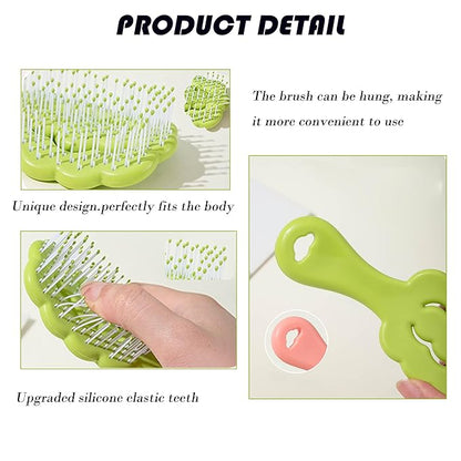 Small Dog Grooming Brush,Cloud Shape Puppy Brush Detangling Dog Hair Brushes for Wet or Dry - Perfect for Shih Tzus, Yorkies, Maltipoos - Ideal Puppy Hair Brushes for Maltese and Small Breeds (Pink)