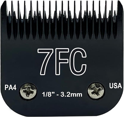 Detachable Steel Pet Dog Clipper Blades, Size-7FC, Compatible with Andis Cut Length 1/8"