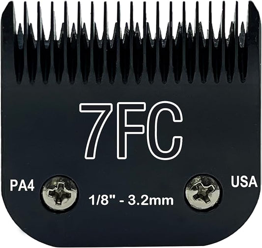 Detachable Steel Pet Dog Clipper Blades, Size-7FC, Compatible with Andis Cut Length 1/8"