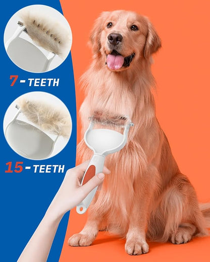 Dog Slicker Brush with Undercoat Rake for Cats, Grooming for Pets, Dogs, Cats