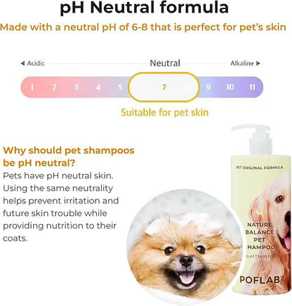 Nature Balance Pet Shampoo - Dog & Cat Moisturizing Shampoo with Aloe Vera Leaf, Mango Extract & Pink Needle Flower Extract - pH Neutral Pet Cleansing Shampoo for Healthy & Lustrous Coat