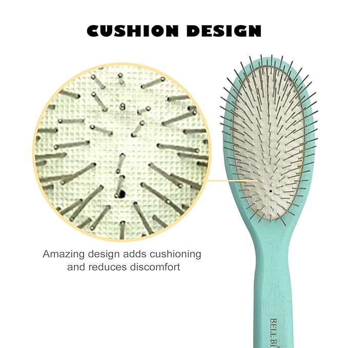 Der Meister Pin Brush, Pets Shedding, Dematting and Grooming tool for Dogs and Cats with All Hair Types, Remove Loose Hair, Fur, Undercoat, Mats, Tangled Hair, Knots (Green)