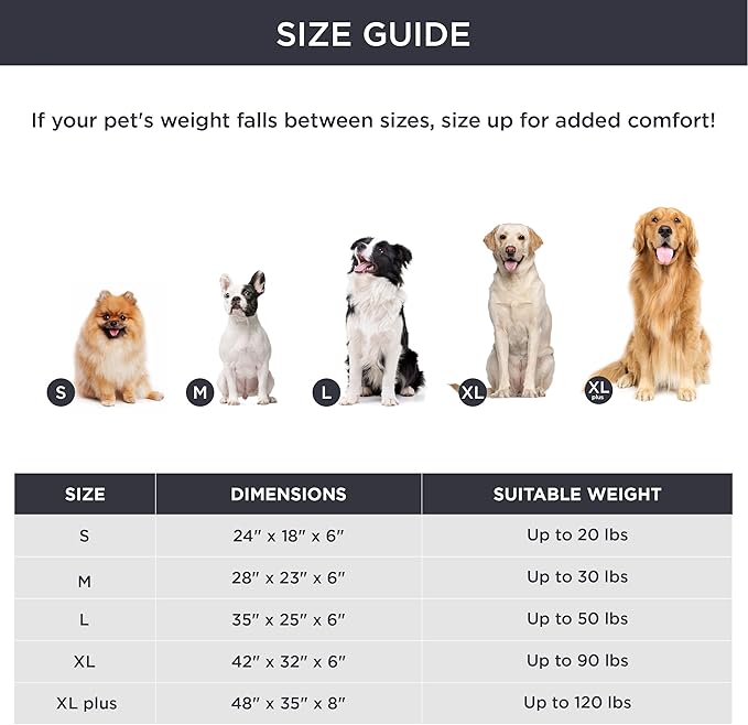 Bedsure Orthopedic Dog Bed for Medium Dogs - Supportive Egg Foam Dog Sofa, Bolster Couch Pet Bed with Removable Waterproof Washable Cover, Comfy Plush Velvet Fluff Surface, Nonskid Bottom, Charcoal