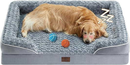 WNPETHOME Orthopedic Dog Bed for Extra Large Dogs - XL Waterproof Dog Bed, Bolster Dog Sofa Be Waterproof Dog Couch for Pet Sleeping, Pet Bed for Large Dogs