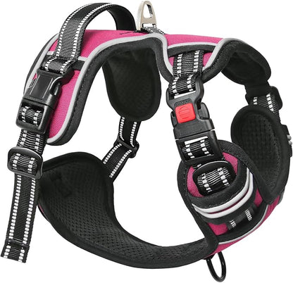 Timos No Pull Dog Harness, No Choke Front Lead Dog Reflective Harness, Adjustable Soft Padded Pet Vest with Easy Control Handle for Small Medium Large Dogs, S