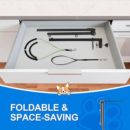 Breeze Touch Dog Grooming Table Arm with Clamp 32in, Pet Dog Grooming Table for Small Dogs at Home Foldable, Cat Dog Grooming Harness Stand Holder Portable for Trimming Nails, Drying, Haircut