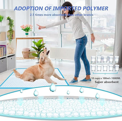 XXXL Puppy Pee Pads for Dogs 31"x47" 40 Count, Pee Pads Extra Large, Leak-Proof & Super Absorbent Dog Pee Pads, Thicken Disposable Potty Pads Puppy Training Pads for Cats Rabbits